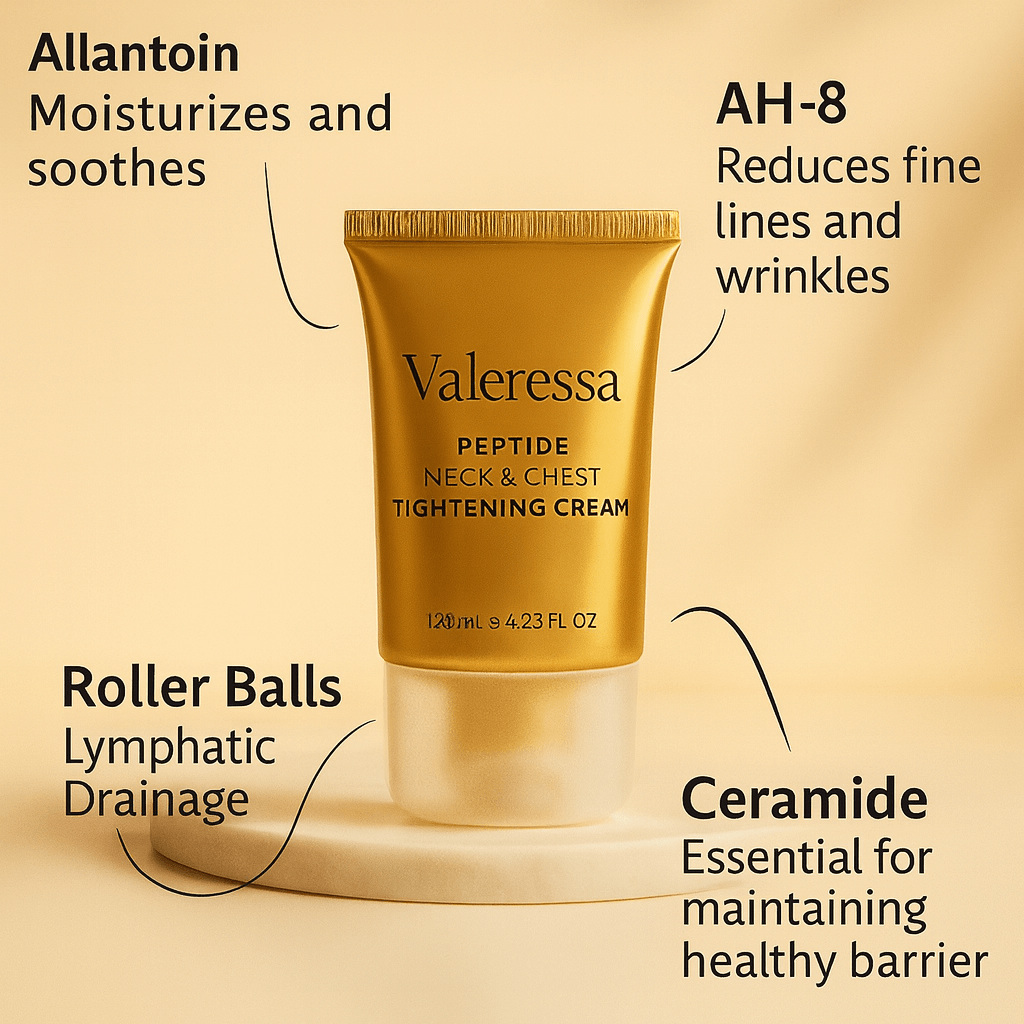 Neck firming peptide cream